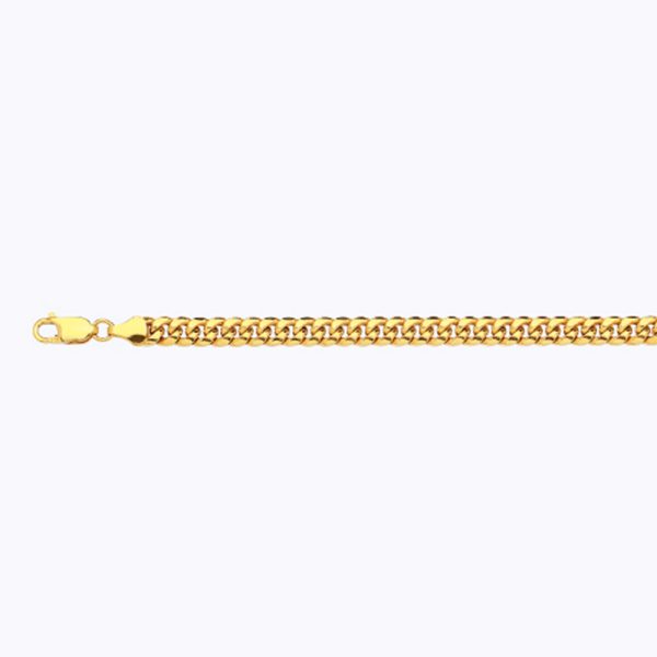 10K 6MM YELLOW GOLD HOLLOW MIAMI CUBAN 16" CHAIN NECKLACE (AVAILABLE IN LENGTHS 7" - 30")