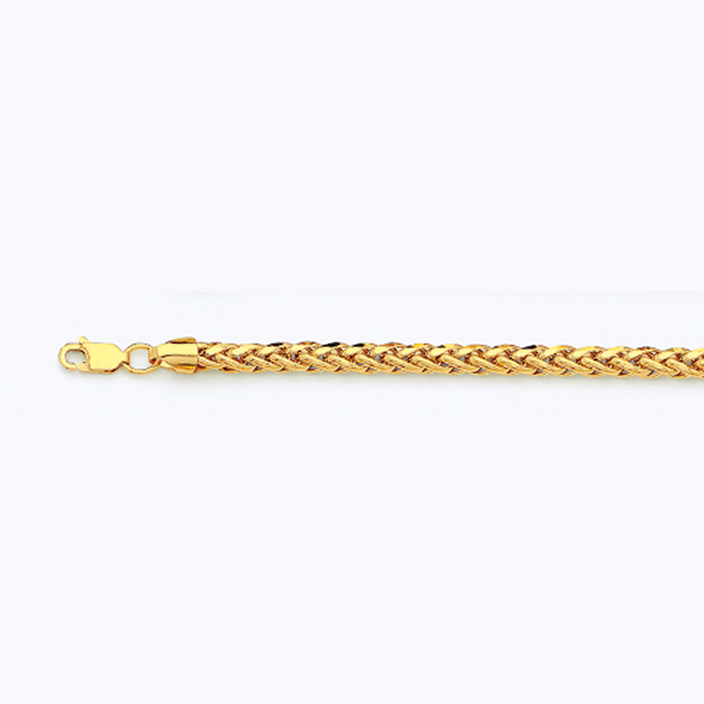 10K 4MM YELLOW GOLD PALM 30" CHAIN NECKLACE (AVAILABLE IN LENGTHS 7" - 30")