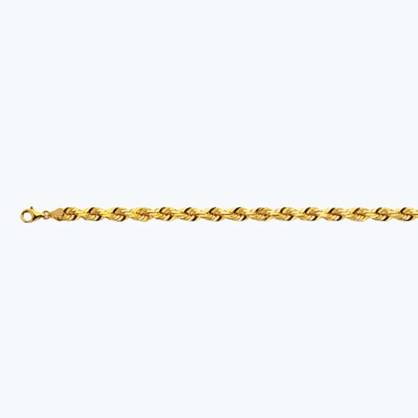 10K 7MM YELLOW GOLD SOLID DC ROPE 28" CHAIN NECKLACE (AVAILABLE IN LENGTHS 7" - 30")