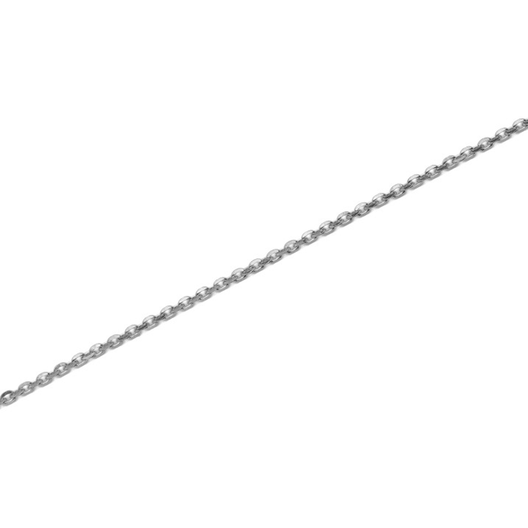 10K WHITE GOLD DC ROLO 023 GAUGE 20" CHAIN NECKLACE (AVAILABLE IN LENGTHS 7" - 30")