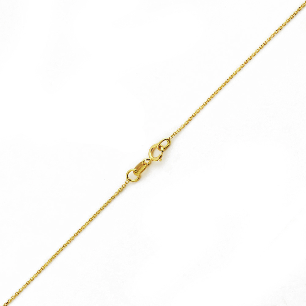 10K YELLOW GOLD DC ROLO 033 GAUGE 16" CHAIN NECKLACE (AVAILABLE IN LENGTHS 7" - 30")