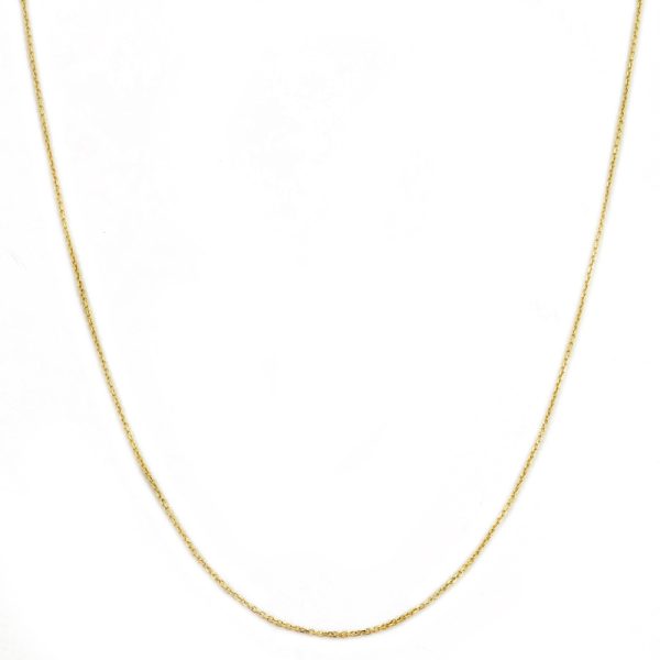 14K YELLOW GOLD DC ROLO  043 GAUGE 22" CHAIN NECKLACE (AVAILABLE IN LENGTHS 7" - 30")