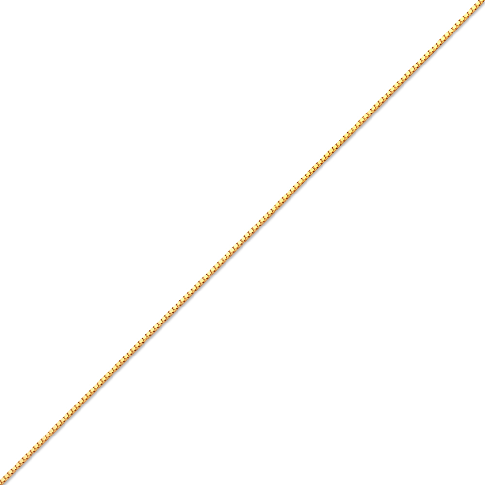 10K YELLOW GOLD BOX 058 GAUGE 22" CHAIN NECKLACE (AVAILABLE IN LENGTHS 7" - 30")