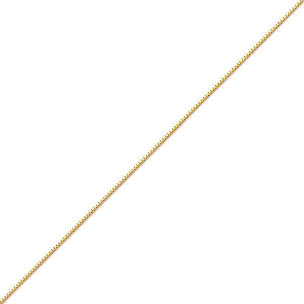 14K YELLOW GOLD BOX 050 GAUGE 20" CHAIN NECKLACE (AVAILABLE IN LENGTHS 7" - 30")