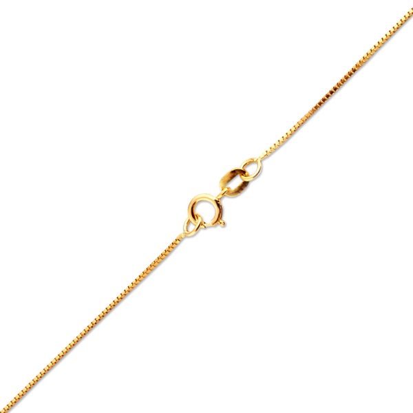 14K YELLOW GOLD BOX 050 GAUGE 20" CHAIN NECKLACE (AVAILABLE IN LENGTHS 7" - 30")