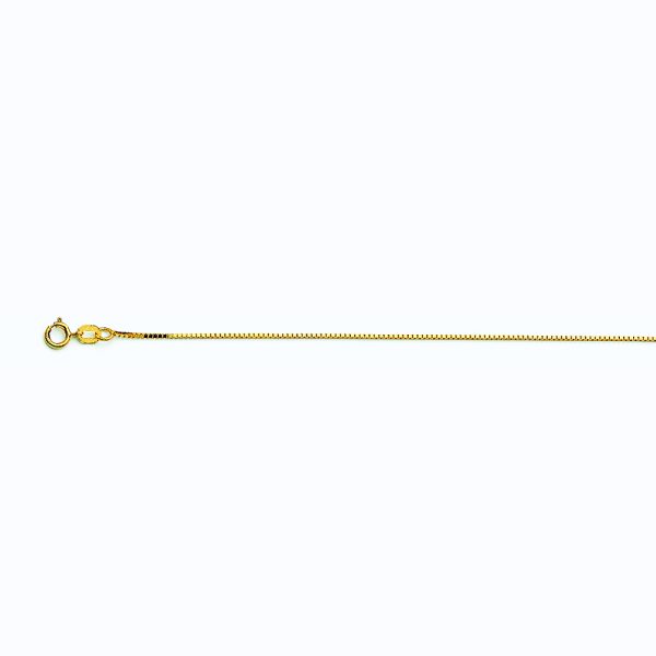 14K YELLOW GOLD BOX 050 GAUGE 28" CHAIN NECKLACE (AVAILABLE IN LENGTHS 7" - 30")