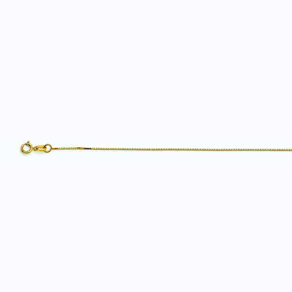 14K YELLOW GOLD BOX 040 GAUGE 20" CHAIN NECKLACE (AVAILABLE IN LENGTHS 7" - 30")