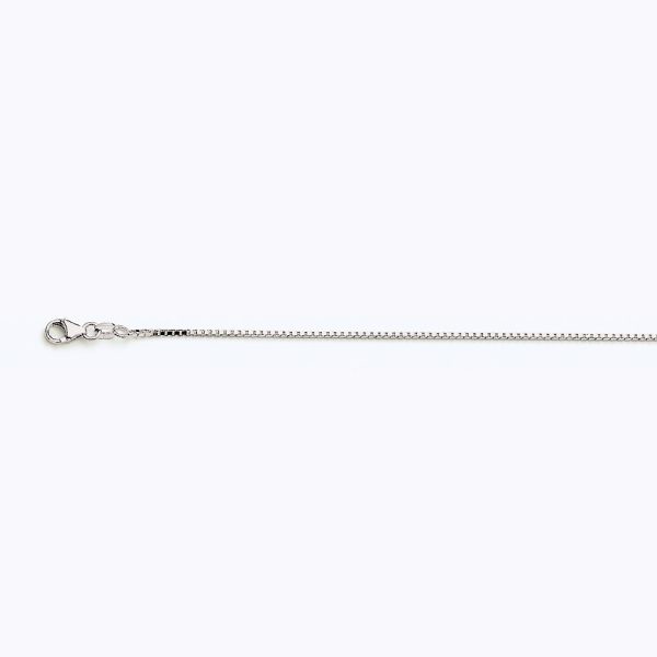 10K WHITE GOLD BOX 068 GAUGE 24" CHAIN NECKLACE (AVAILABLE IN LENGTHS 7" - 30")