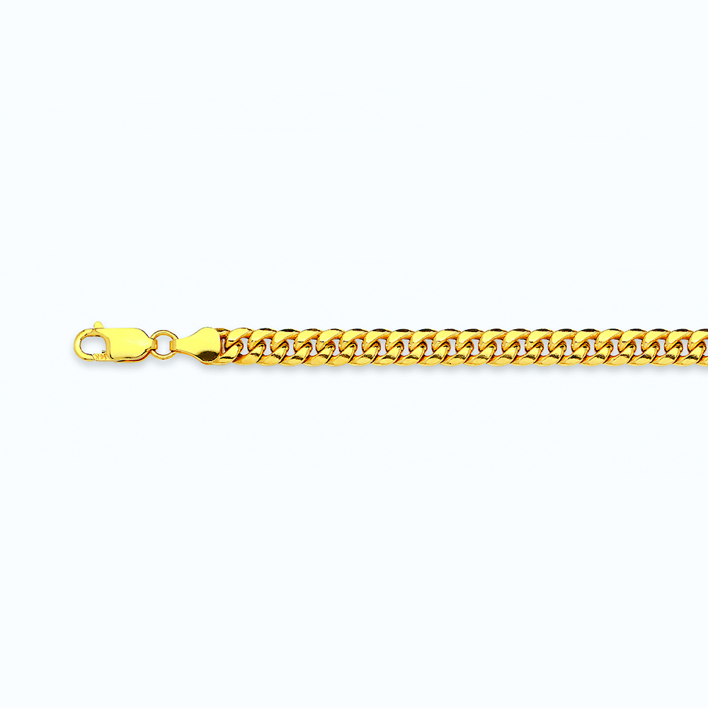14K 3.75MM YELLOW GOLD HOLLOW MIAMI CUBAN 20" CHAIN NECKLACE (AVAILABLE IN LENGTHS 7" - 30")