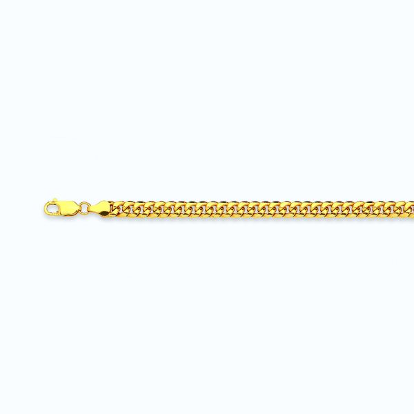 14K 3MM YELLOW GOLD HOLLOW MIAMI CUBAN 26" CHAIN NECKLACE (AVAILABLE IN LENGTHS 7" - 30")