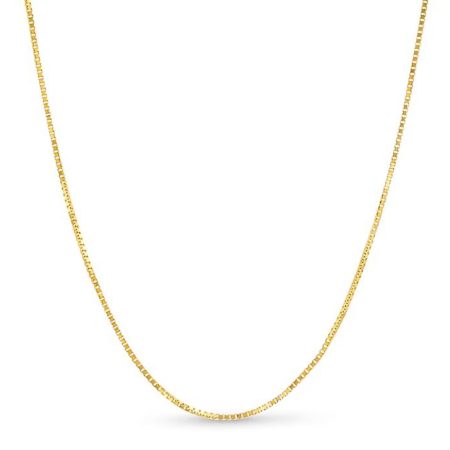 10K YELLOW GOLD BOX 050 GAUGE 26" CHAIN NECKLACE (AVAILABLE IN LENGTHS 7" - 30")