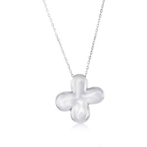 Sterling Silver, Bubble 'X' Initial Necklace
