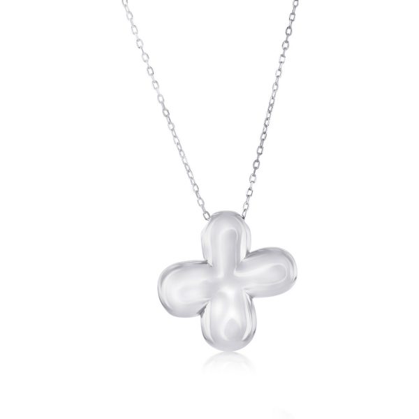 Sterling Silver, Bubble 'X' Initial Necklace