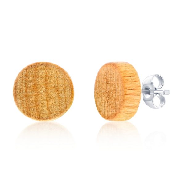 Stainless Steel, 12mm Round Natural Wood Suds