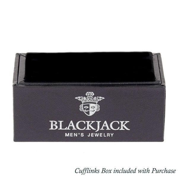 Stainless Steel Black Carbon Fiber Cuff Links