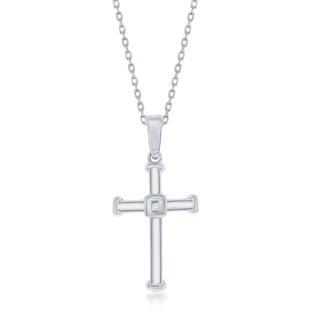 Sterling Silver, Medium Cross Pendant