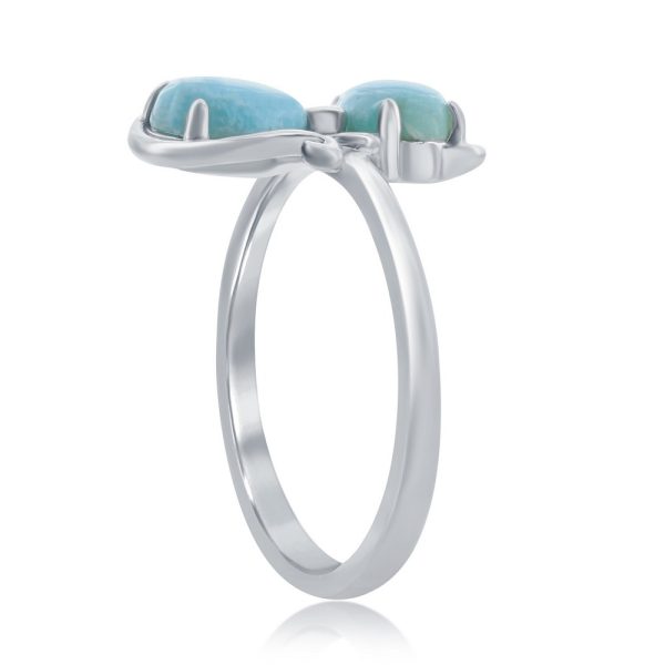 Sterling Silver, Larimar Cat Ring