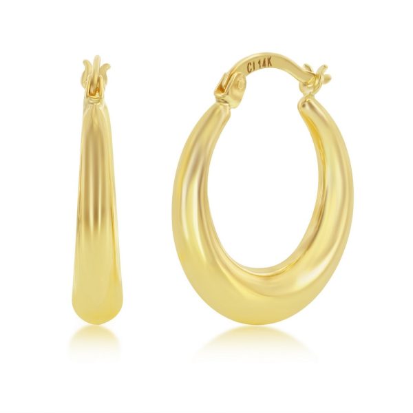 14K Yellow Gold, 20mm Hoop Earrings