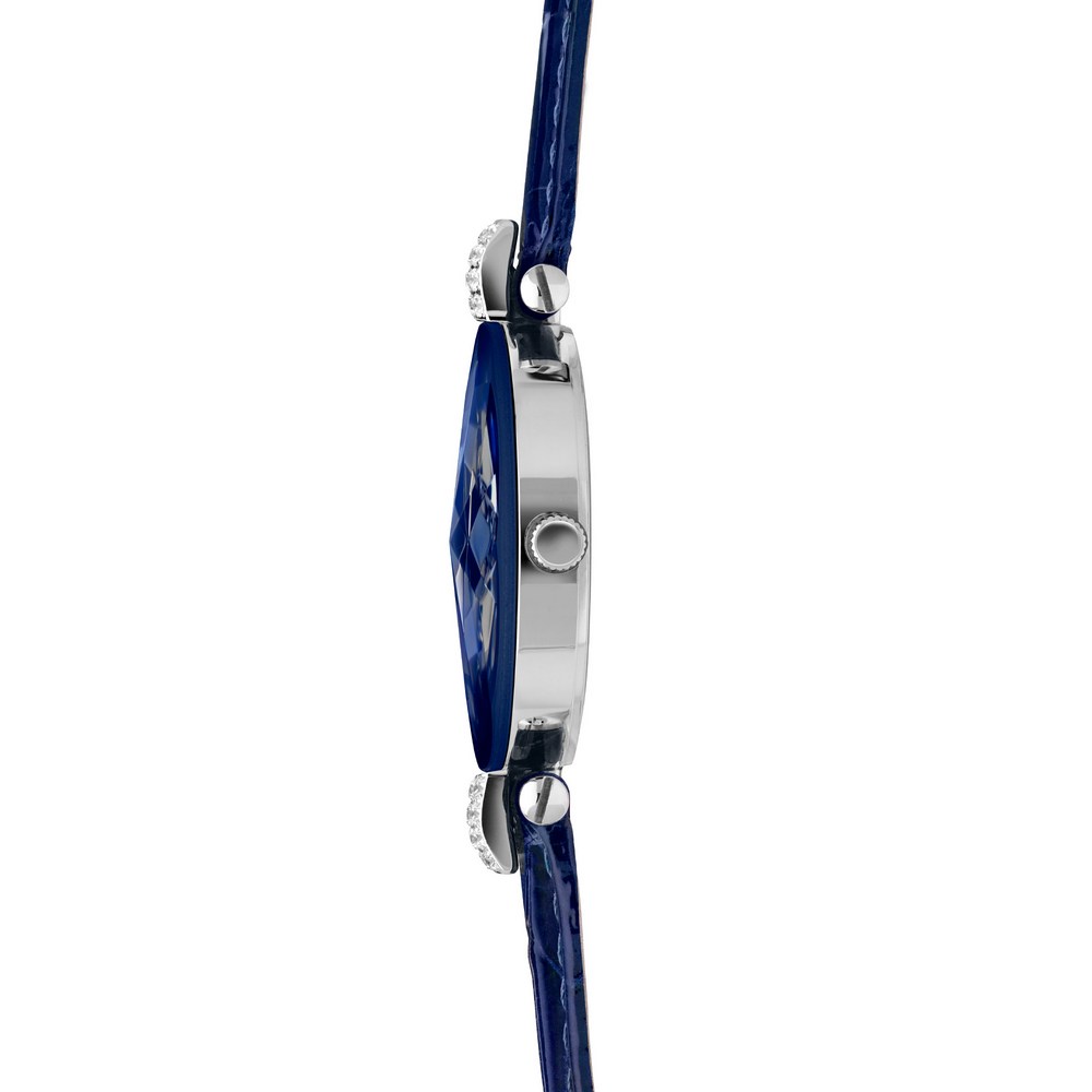 FACET STRASS, Brilliant-Cut, Swiss Quartz Watch, 15mm Band - Blue Dial | MSRP: $299.90