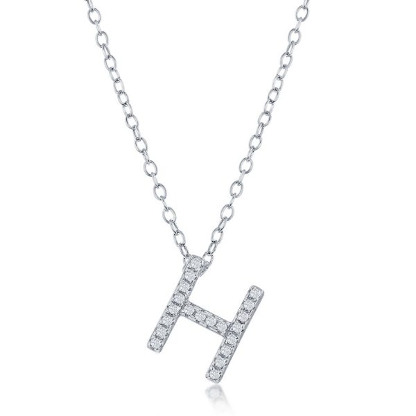 Sterling Silver, Emerald Baguette CZ Round Circle & FWP Necklace