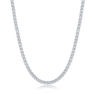 Sterling Silver 3mm Round Coriana Chain - Rhodium Plated