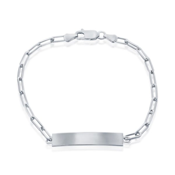 Sterling Silver, Paperclip ID Bracelet