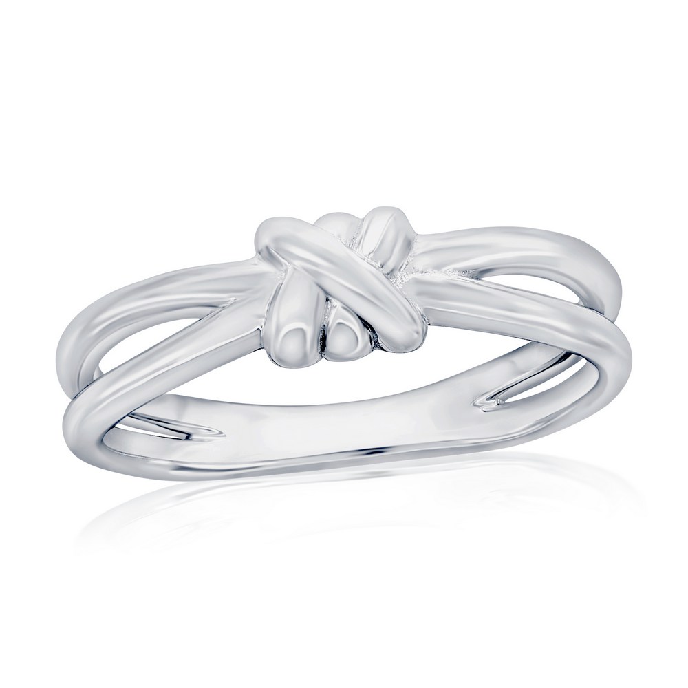 Sterling Silver, Polished Knot Design Ring