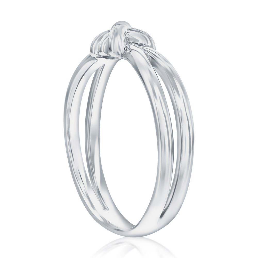 Sterling Silver, Polished Knot Design Ring