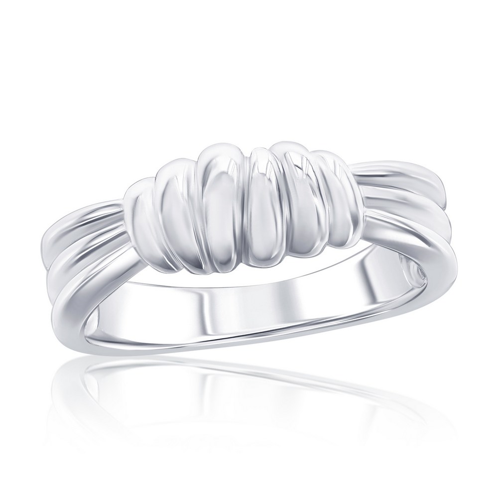 Sterling Silver, Polished Designed Ring