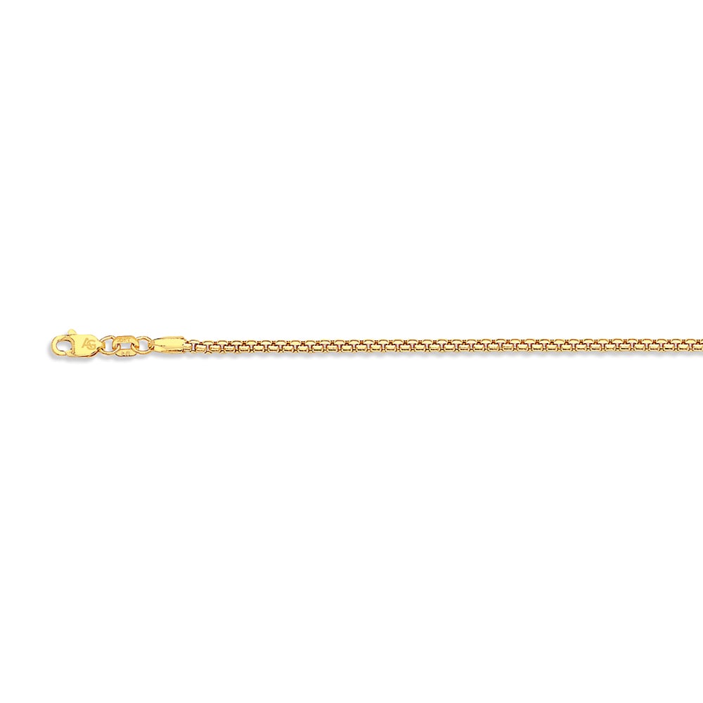 10K 2MM YELLOW GOLD VENETIAN BOX 18" CHAIN NECKLACE (AVAILABLE IN LENGTHS 7" - 30")