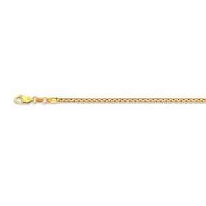 14K 2.5MM YELLOW GOLD VENETIAN BOX 8.5" CHAIN BRACELET (AVAILABLE IN LENGTHS 7" - 30")