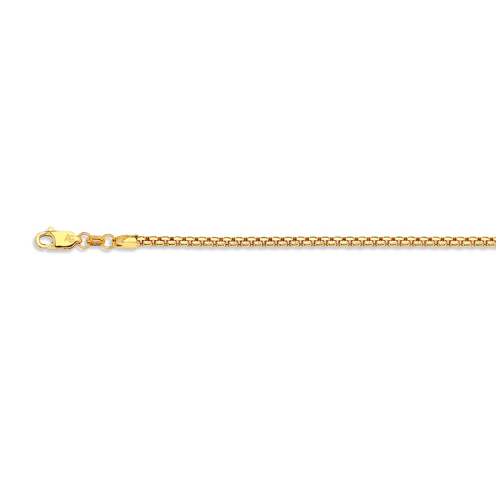 14K 2.5MM YELLOW GOLD VENETIAN BOX 28" CHAIN NECKLACE (AVAILABLE IN LENGTHS 7" - 30")