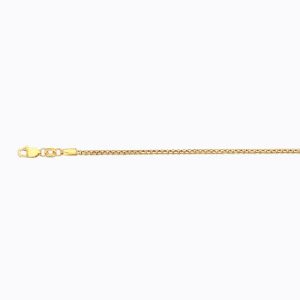 14K 1.5MM YELLOW GOLD VENETIAN BOX 8" CHAIN BRACELET (AVAILABLE IN LENGTHS 7" - 30")